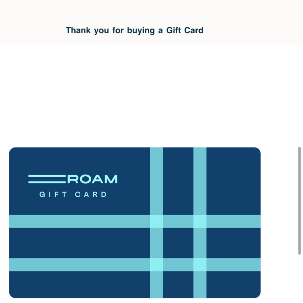ROAM Teal and Navy Gift Card